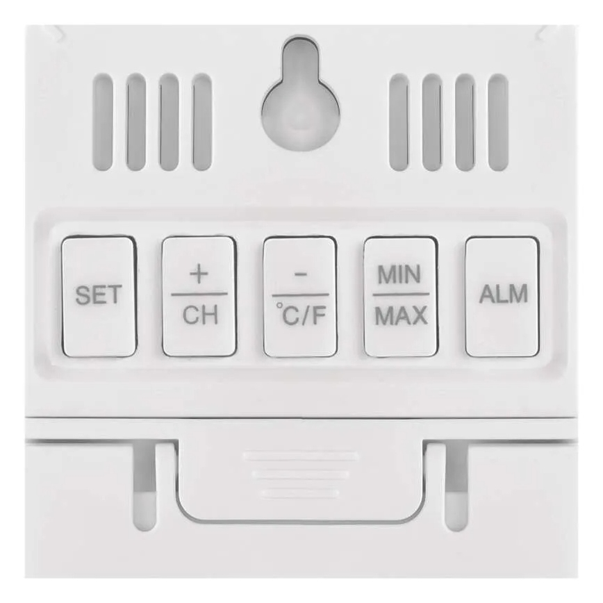 Digitale thermometer met hygrometer, 2x AAA, wit