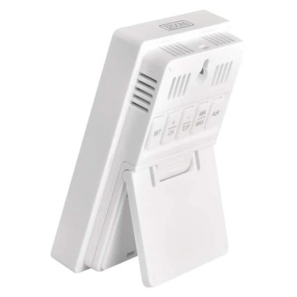 Digitale thermometer met hygrometer, 2x AAA, wit