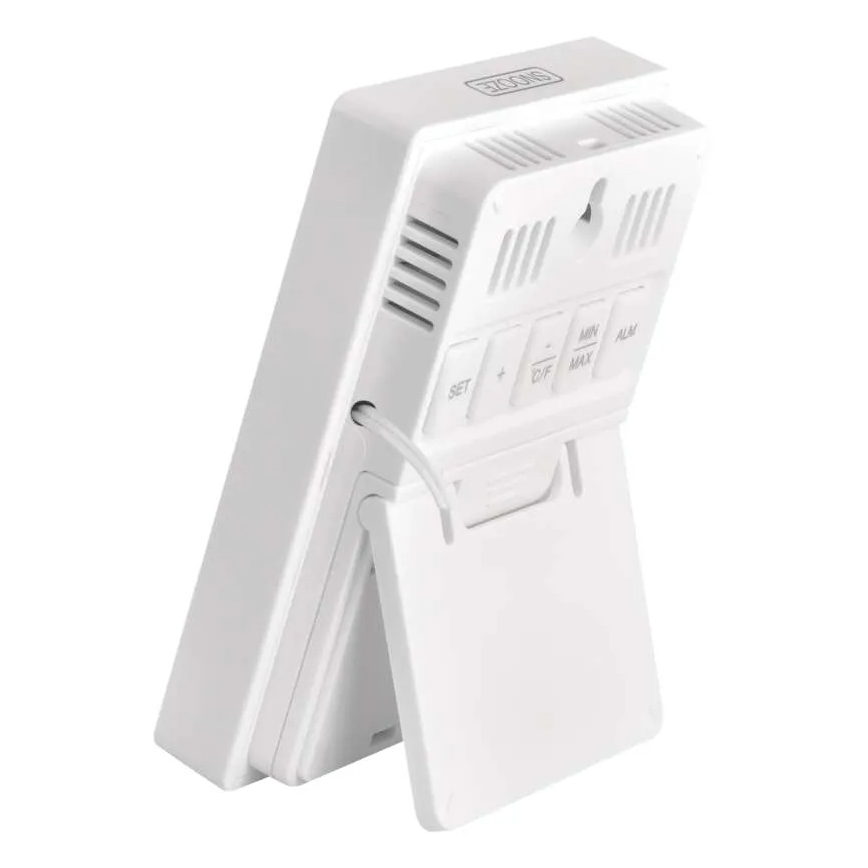Digitale thermometer met hygrometer, 2xAAA, wit