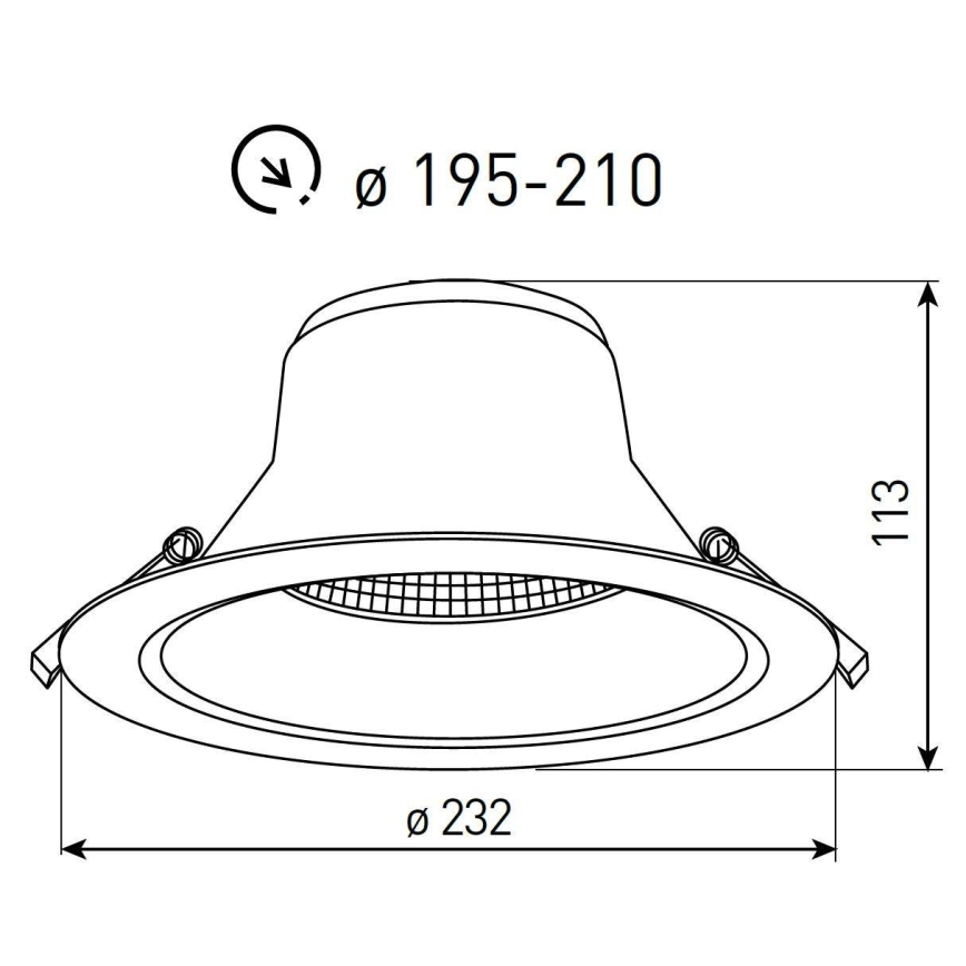 Dimbaar LED inbouwarmatuur voor badkamer NYON LED/24/34W/230V 3000/4000/5700K Ø 23,2 cm IP44 wit