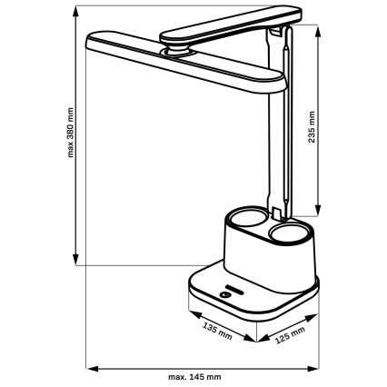 Dimbaar LED touch tafellampje BARI LED/6W/230V wit