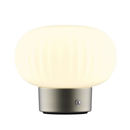 Dimbaar LED touch tafellampje LATTE LED/1,8W/5V USB 2000 mAh mat chroom/wit