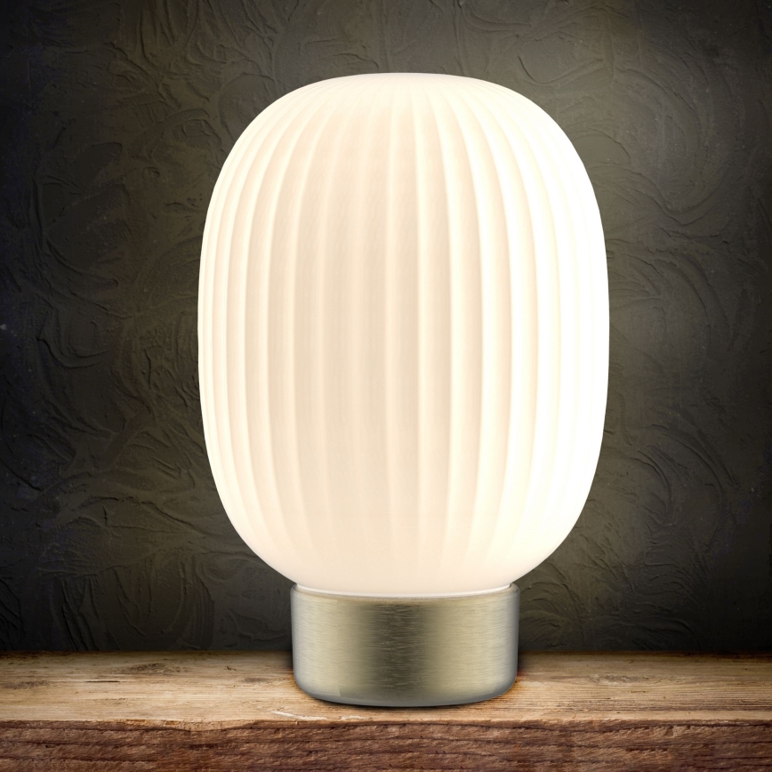 Dimbaar LED touch tafellampje LATTE LED/1,8W/5V USB 2000 mAh goud/wit