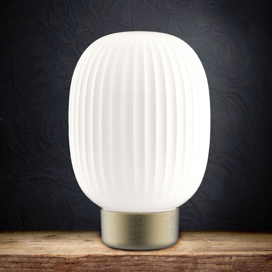 Dimbaar LED touch tafellampje LATTE LED/1,8W/5V USB 2000 mAh goud/wit