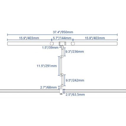 LED Dimbaar aanraken flexible tafellamp LED/24W/230V 3000-6500K CRI 92 zwart