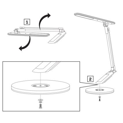 Dimbaar LED touch tafellampje OPTIMUM LED/7W/230V USB 3000/4000/6000K zilver