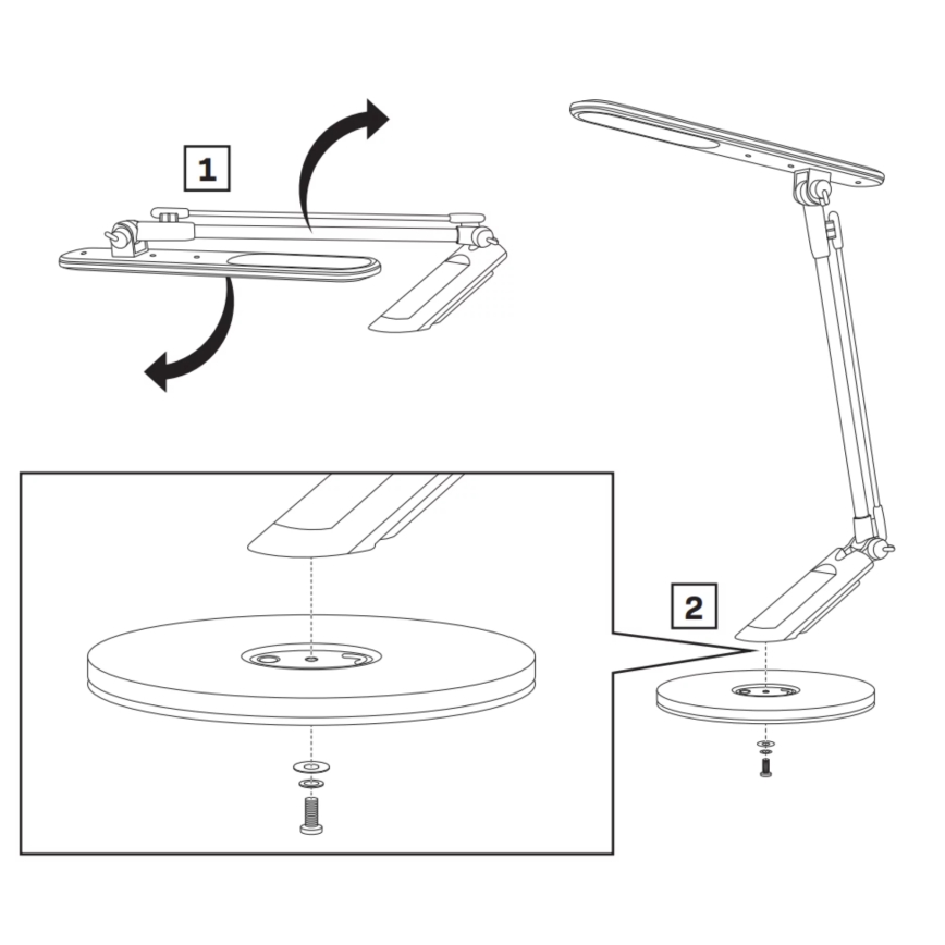 Dimbaar LED touch tafellampje OPTIMUM LED/7W/230V USB 3000/4000/6000K zilver