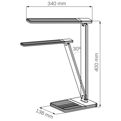 Dimbaar LED touch tafellampje PRESTIGE LED/12W/230V 2700/4000K/6500K zwart