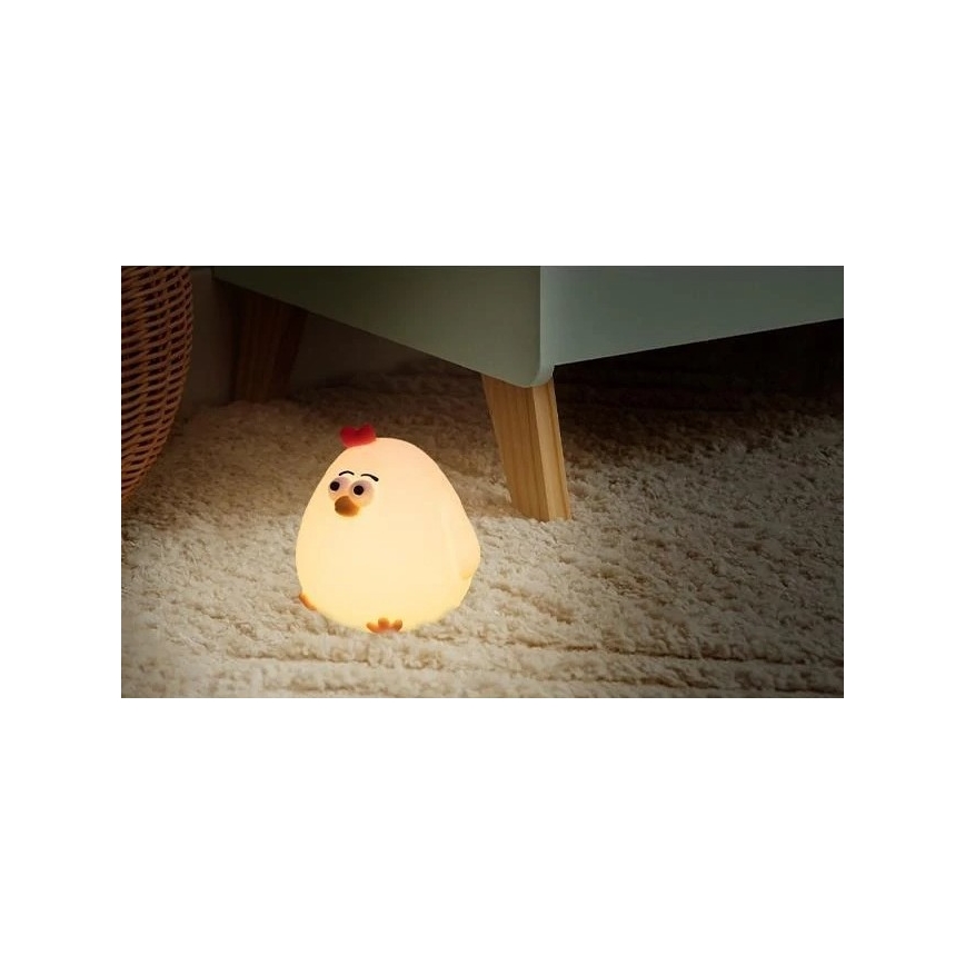 LED-dimbaar oplaadbaar nachtlampje voor kinderen LED/1W/5V 3000K 800 mAh kuiken