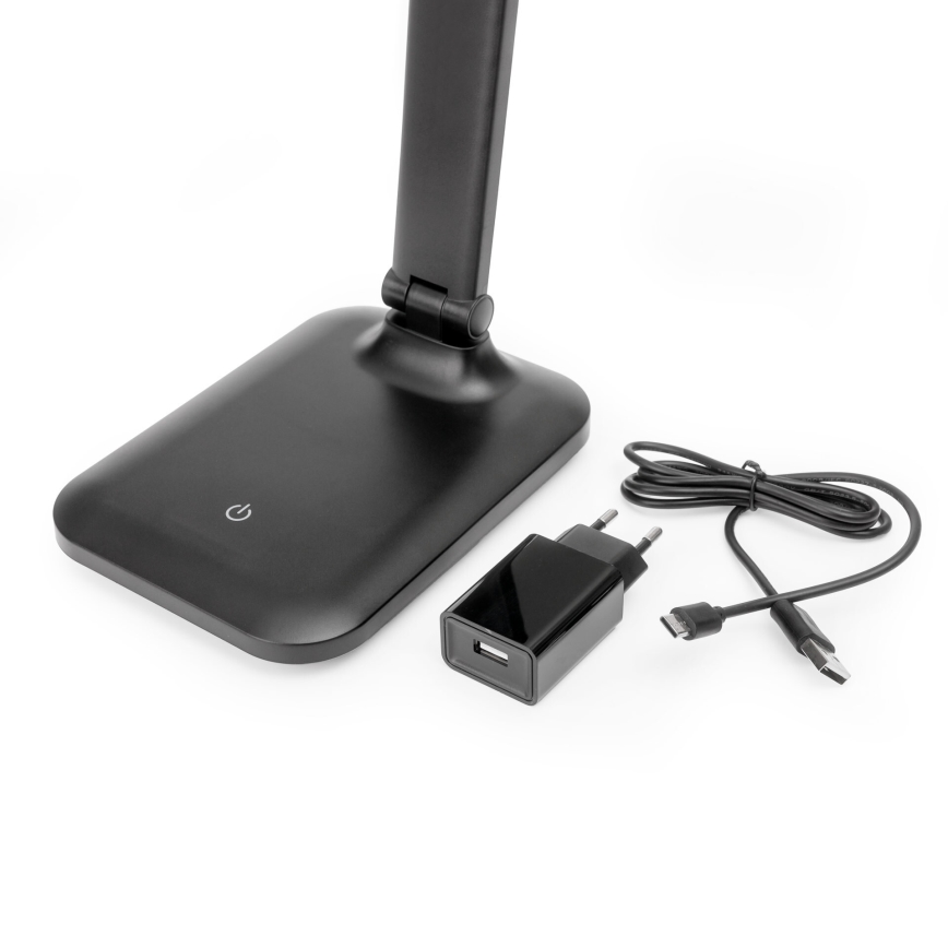 Dimbare aanraaktafellamp met USB-poort REMUS LED/5W/230V zwart