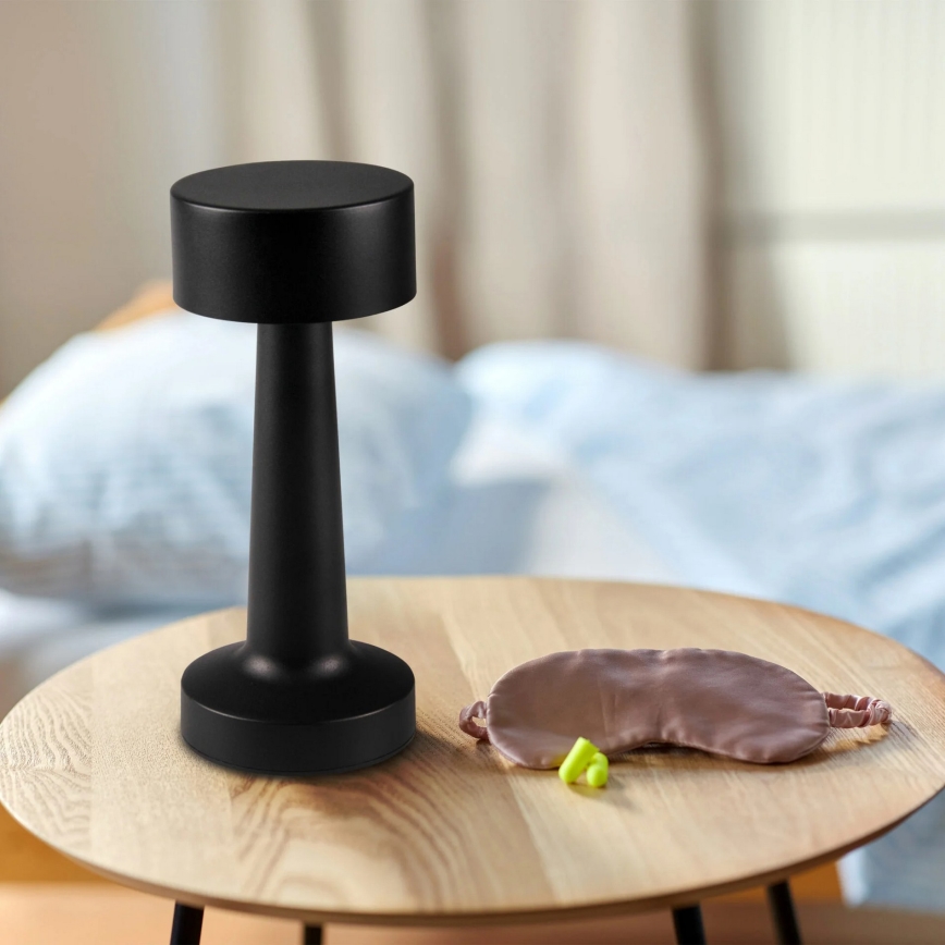 Dimbare LED-aanraaktafellamp SIMPLY LED/5V 2700/4000/6500K 800 mAh zwart