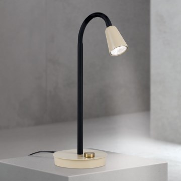 Dimbare flexibele bureaulamp DOTTY 1xGU10/10W/230V beige/zwart