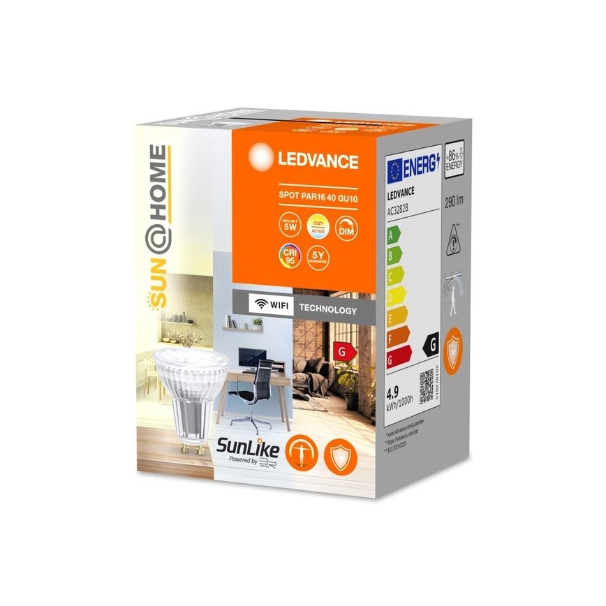 Dimbare LED Antibacteriële Lamp PAR16 GU10/4,9W/230V Wi-Fi - Ledvance