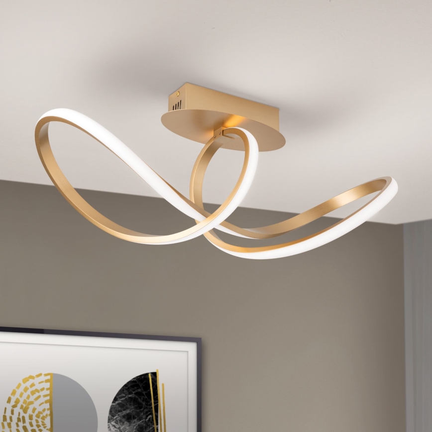 Dimbare LED bevestigde hanglamp CIRCUS LED/30W/230V goud