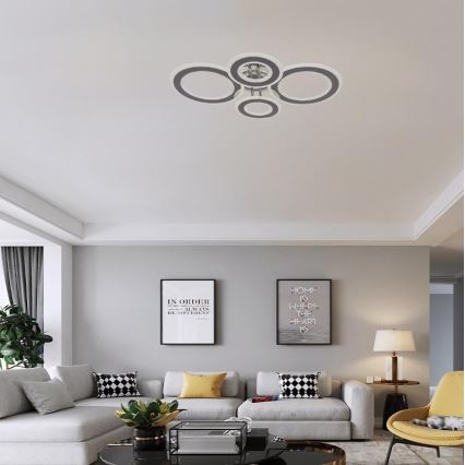 Dimbare LED bevestigde hanglamp LED/100W/230V 3000-6500K + afstandsbediening