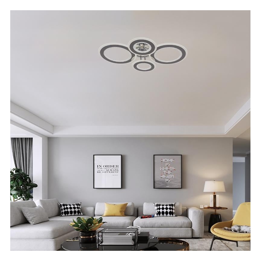 Dimbare LED bevestigde hanglamp LED/100W/230V 3000-6500K + afstandsbediening