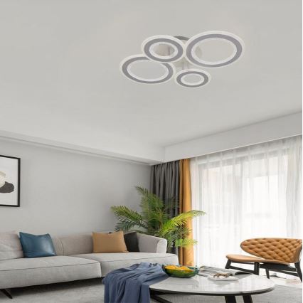 Dimbare LED bevestigde hanglamp LED/100W/230V 3000-6500K + afstandsbediening