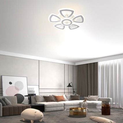 Dimbare LED bevestigde hanglamp LED/145W/230V 3000-6500K + afstandsbediening