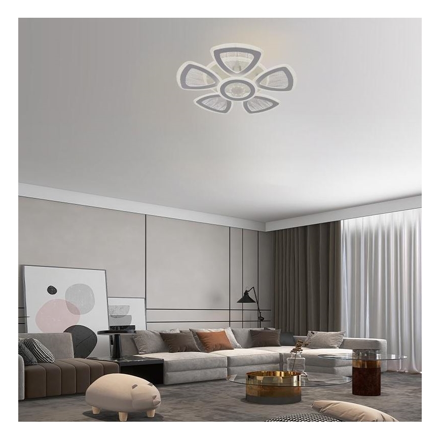 Dimbare LED bevestigde hanglamp LED/145W/230V 3000-6500K + afstandsbediening