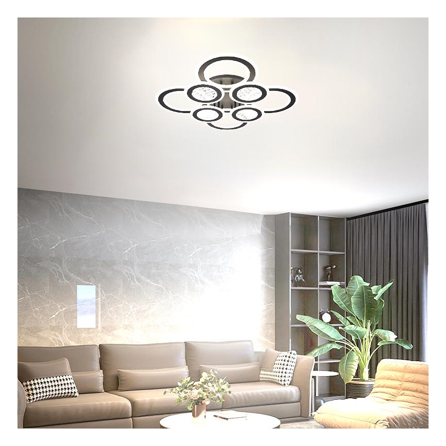 Dimbare LED bevestigde hanglamp LED/200W/230V 3000-6500K + afstandsbediening