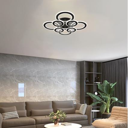 Dimbare LED bevestigde hanglamp LED/200W/230V 3000-6500K + afstandsbediening