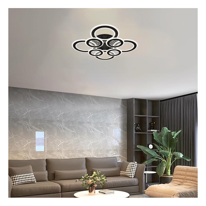 Dimbare LED bevestigde hanglamp LED/200W/230V 3000-6500K + afstandsbediening