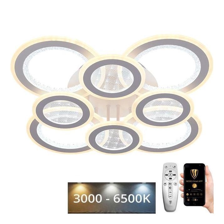 Dimbare LED bevestigde hanglamp LED/200W/230V 3000-6500K + afstandsbediening