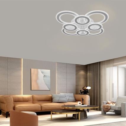 Dimbare LED bevestigde hanglamp LED/200W/230V 3000-6500K + afstandsbediening