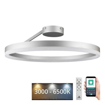 Dimbare LED bevestigde hanglamp LED/40W/230V 3000-6500K mat chroom + afstandsbediening