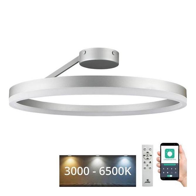 Dimbare LED bevestigde hanglamp LED/40W/230V 3000-6500K mat chroom + afstandsbediening