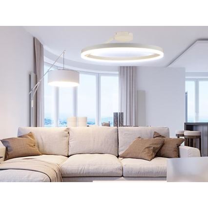 Dimbare LED bevestigde hanglamp LED/40W/230V 3000-6500K wit + afstandsbediening