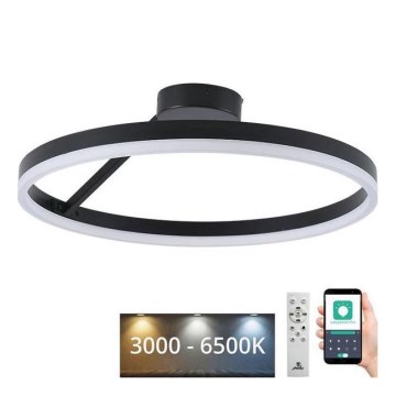 Dimbare LED bevestigde hanglamp LED/40W/230V 3000-6500K zwart + afstandsbediening