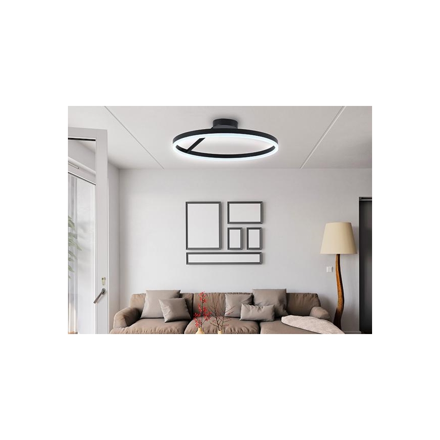 Dimbare LED bevestigde hanglamp LED/40W/230V 3000-6500K zwart + afstandsbediening