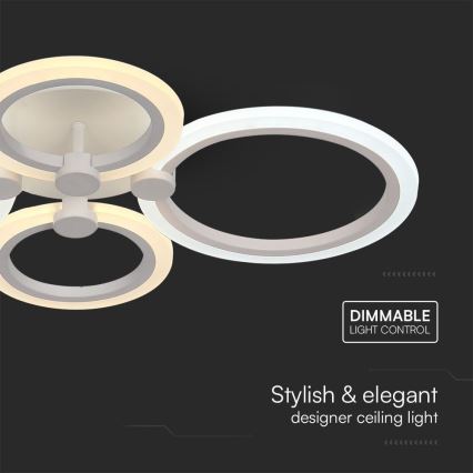 Dimbare LED bevestigde hanglamp LED/45W/230V 3000-6500K + afstandsbediening