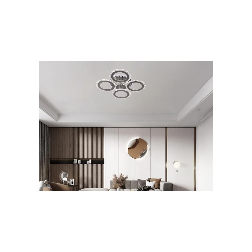 Dimbare LED bevestigde hanglamp LED/55W/230V 3000-6500K + afstandsbediening