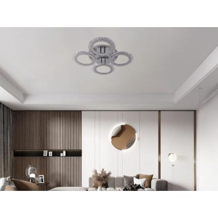 Dimbare LED bevestigde hanglamp LED/55W/230V 3000-6500K + afstandsbediening
