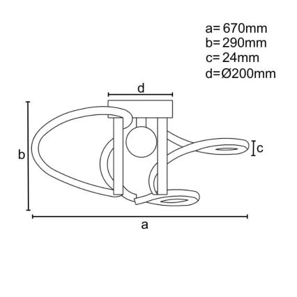 Dimbare LED bevestigde hanglamp LED/70W/230V 3000-6500K + afstandsbediening