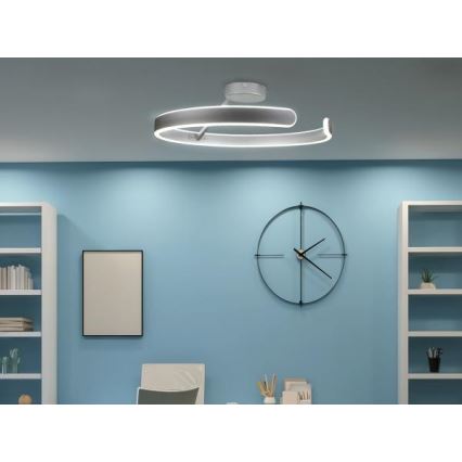 Dimbare LED bevestigde hanglamp LED/72W/230V 3000-6500K mat chroom + afstandsbediening