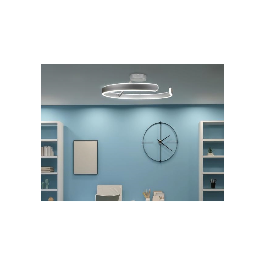 Dimbare LED bevestigde hanglamp LED/72W/230V 3000-6500K mat chroom + afstandsbediening