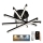 Dimbare LED bevestigde hanglamp LED/75W/230V 3000-6500K + afstandsbediening