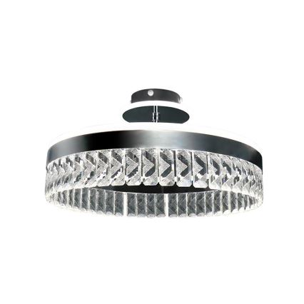 LED Dimbare kristallen hanglamp LED/75W/230V 3000-6500K mat chroom + afstandsbediening