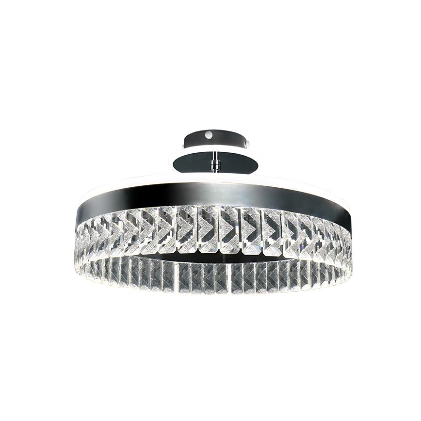 LED Dimbare kristallen hanglamp LED/75W/230V 3000-6500K mat chroom + afstandsbediening