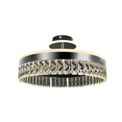 LED Dimbare kristallen hanglamp LED/75W/230V 3000-6500K mat chroom + afstandsbediening