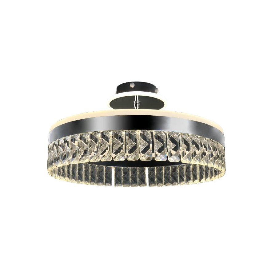 LED Dimbare kristallen hanglamp LED/75W/230V 3000-6500K mat chroom + afstandsbediening