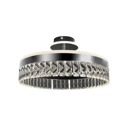 LED Dimbare kristallen hanglamp LED/75W/230V 3000-6500K mat chroom + afstandsbediening