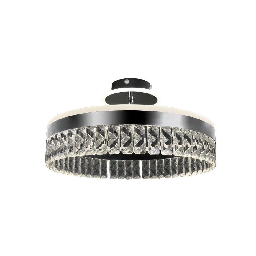 LED Dimbare kristallen hanglamp LED/75W/230V 3000-6500K mat chroom + afstandsbediening