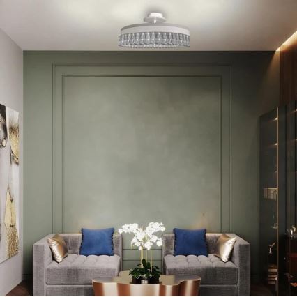 LED Dimbaar kristal Bevestide hanglamp LED/75W/230V 3000-6500K wit + afstandsbediening