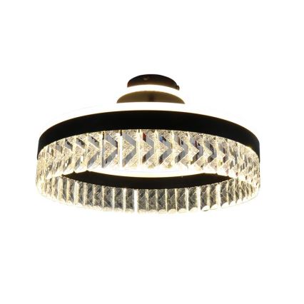 LED Dimbaar kristal Bevestide hanglamp LED/75W/230V 3000-6500K zwart + afstandsbediening