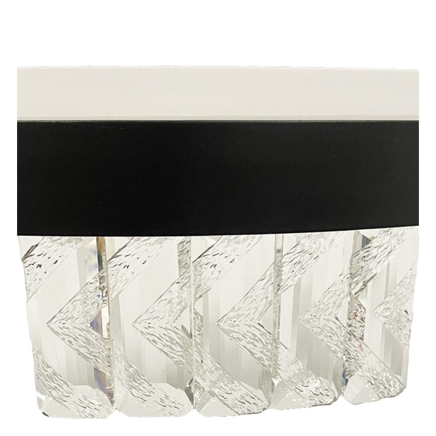 LED Dimbaar kristal Bevestide hanglamp LED/75W/230V 3000-6500K zwart + afstandsbediening
