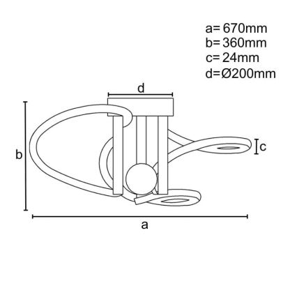 Dimbare LED bevestigde hanglamp LED/80W/230V 3000-6500K + afstandsbediening